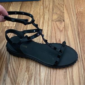 Black Fashion nova studded sandals